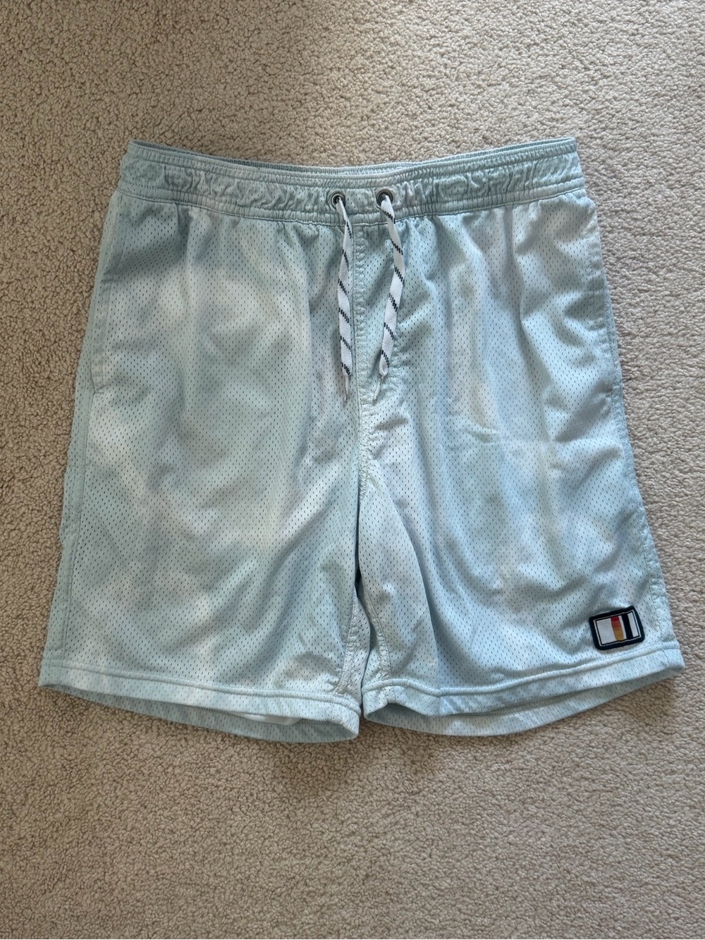 Katin Pale Blue Athletic Mesh Drawstring Shorts